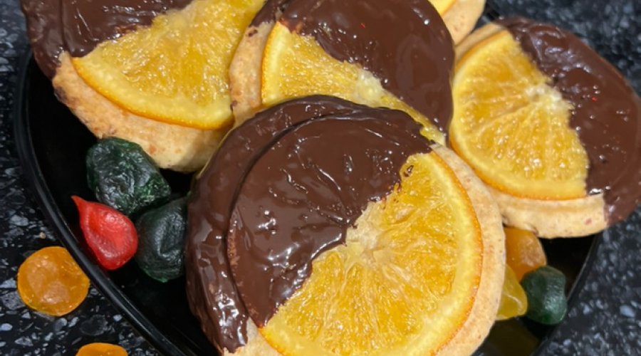 Апельсиновое печенье с рикоттой и шоколадом