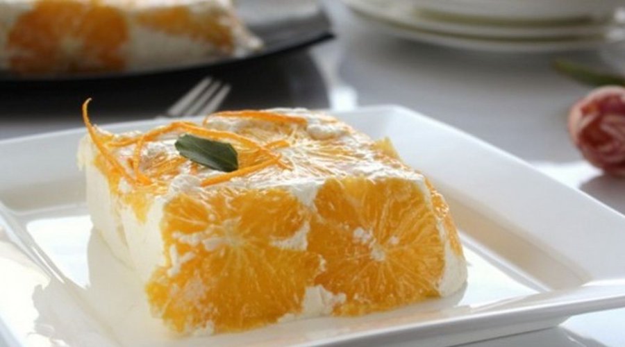 Десерт «Творожно-апельсиновое сердце»