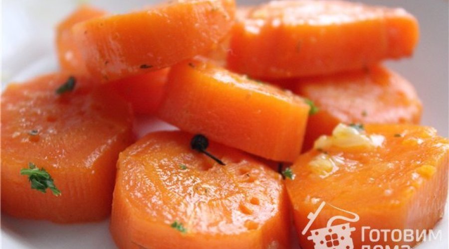 Глазированная морковь с лимоном и зеленью (гарнир)