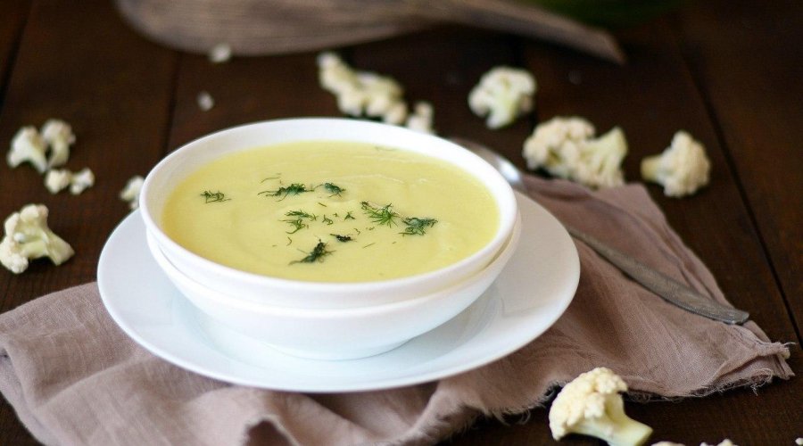 Крем суп из цветной капусты с сыром