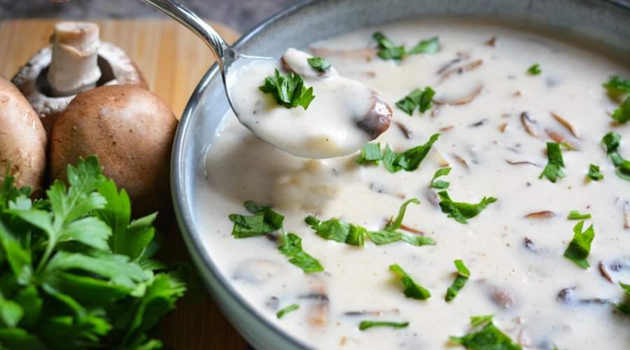 Молочный суп с грибами по-эстонски
