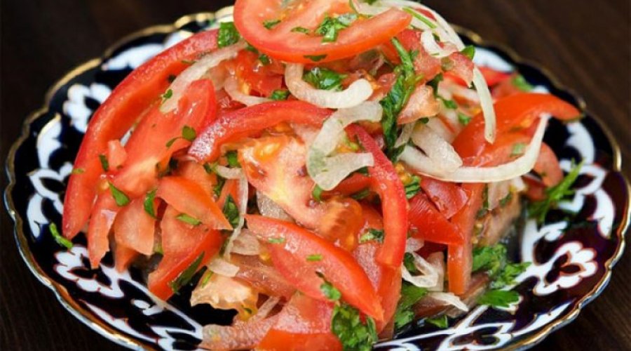 Салат из помидоров по-казахски «Шакарап»