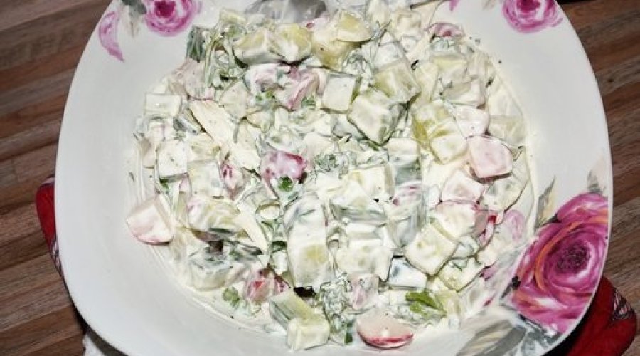 Сузма салати ( Салат из сузьмы-кислого молока)