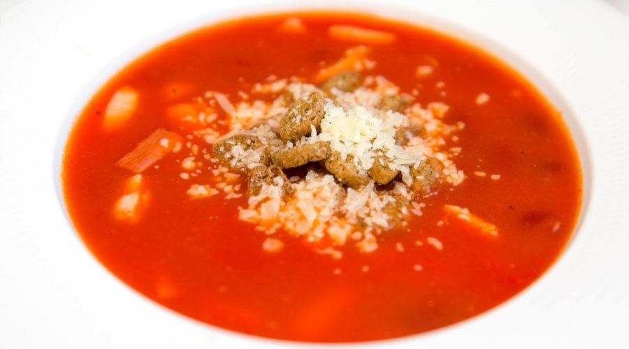 Томатный суп с фасолью за 15 минут